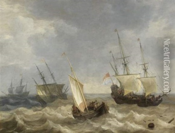 Marine Oil Painting - Lieve Pietersz Verschuier