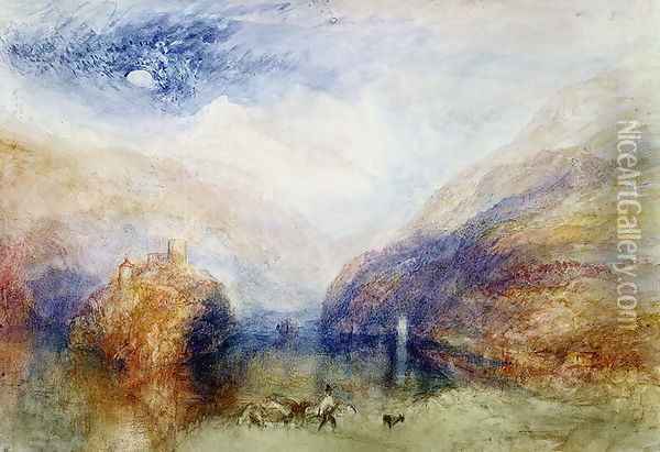 The Lauerzersee with the Mythens, c.1848 Oil Painting - Joseph Mallord William Turner