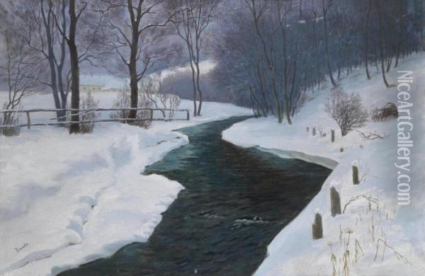 In Deep Winter Oil Painting - Richard Freiherr Von Drasche Wartinberg