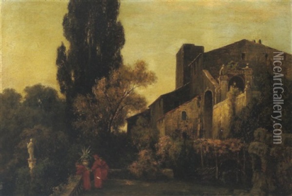 Im Klostergarten Oil Painting - Luise Begas-Parmentier