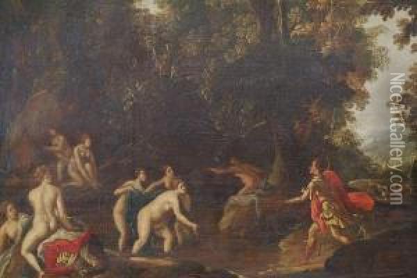 Diana And Acteon Oil Painting - Jan Soens