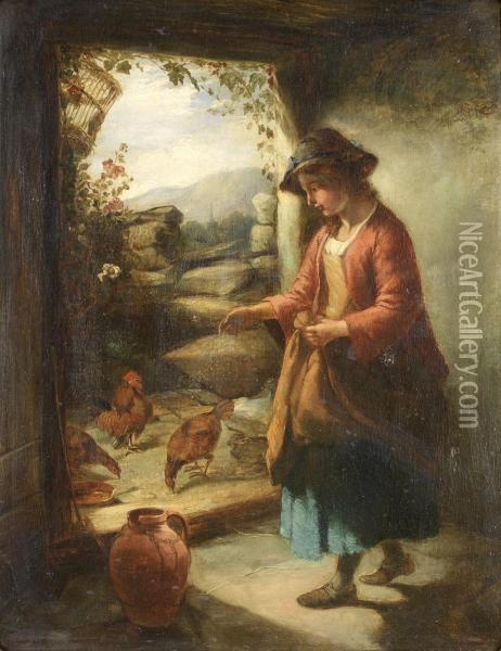 Morgengabe Oil Painting - John William Bottomley