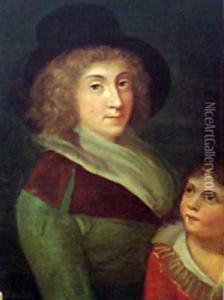 Giulia Beccaria e suo figlio Alessandro Manzoni bambino Oil Painting - Andrea, the Elder Appiani