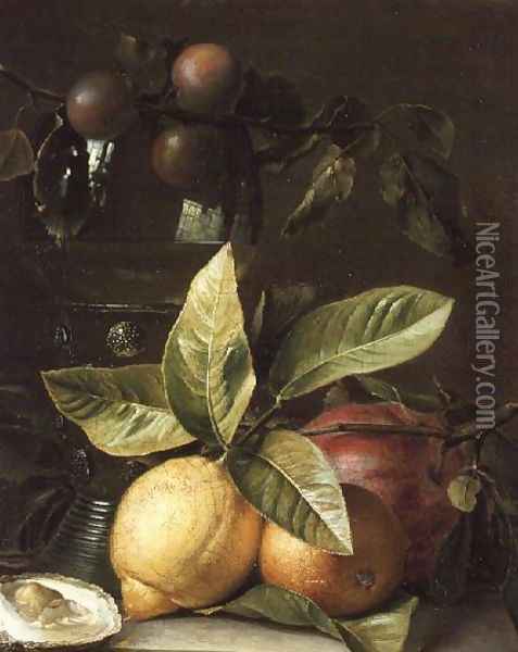Still Life of Lemons Oil Painting - Anton Weiss
