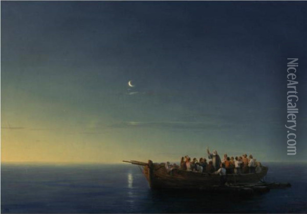 The Blessing Oil Painting - Ivan Konstantinovich Aivazovsky