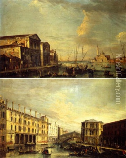 Vue De L'ile De San Giorgio Oil Painting -  Master of the Langmatt Foundation Views