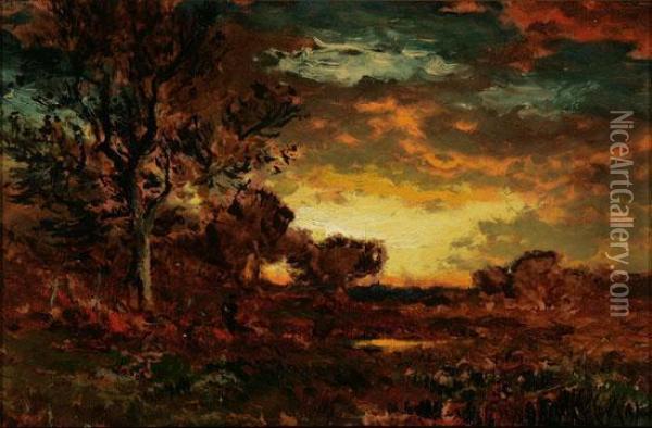 Sunset Landscape Oil Painting - George Herbert McCord