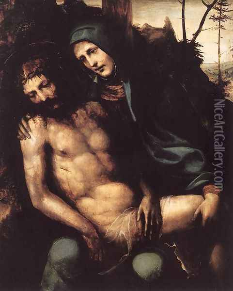 Pietà c. 1540 Oil Painting - Il Sodoma (Giovanni Antonio Bazzi)
