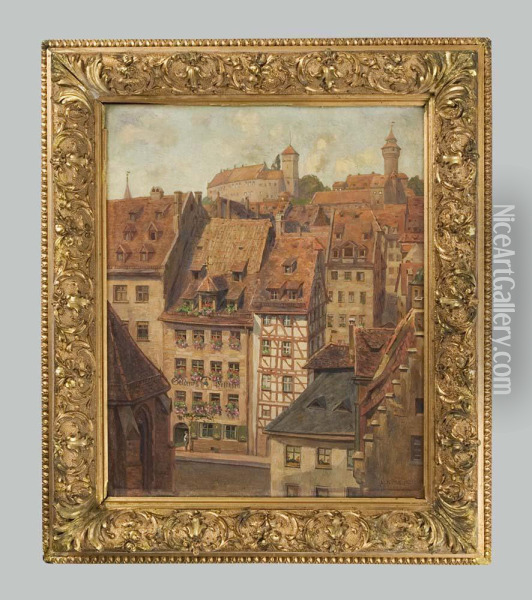 Die Alteste Weinstube Deutschlands Oil Painting - Ludwig Kuhn