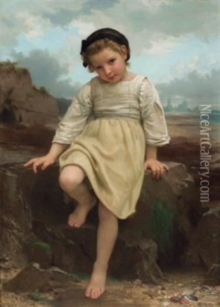 Sur Le Rocher Oil Painting - William-Adolphe Bouguereau