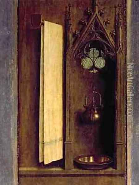 The Ghent Altarpiece detail from the exterior of the right shutter Oil Painting - Hubert & Jan van Eyck