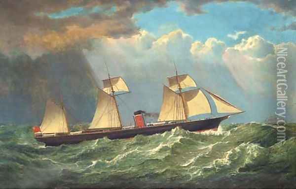 Steam and sail Oil Painting - English School