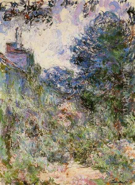 The House Seen From The Rose Garden3 Oil Painting - Claude Oscar Monet