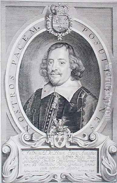 Dr Antoine de Brun 1599-1654 Oil Painting - Anselmus van Hulle