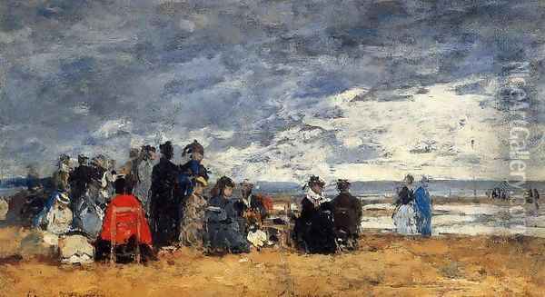 Beach Scene1 1869 Oil Painting - Eugene Boudin