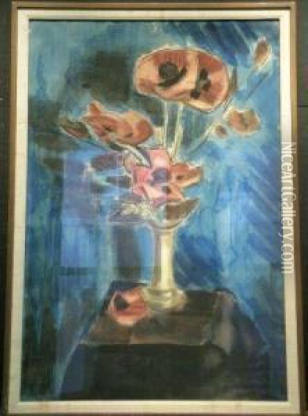 Floral Still Life Oil Painting - Henri Le Fauconnier