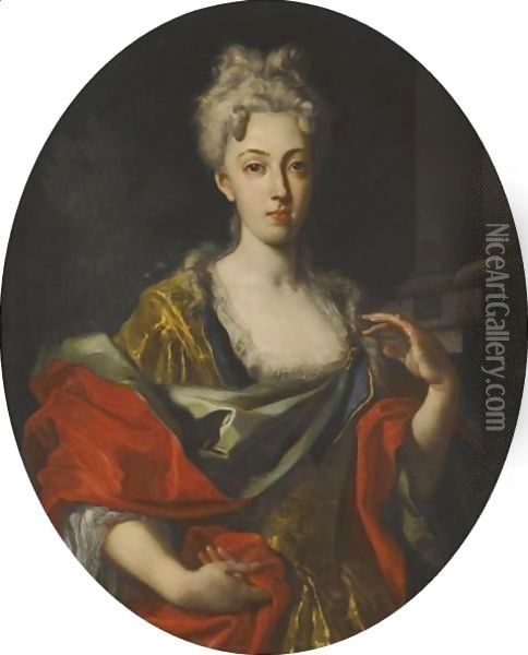 Portrait Of A Noble Woman Oil Painting - Francesco Solimena