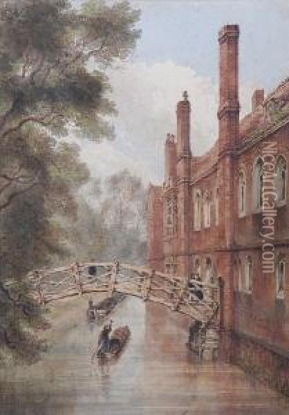 Queen's College, Cambridge Oil Painting - Joseph Murray Ince