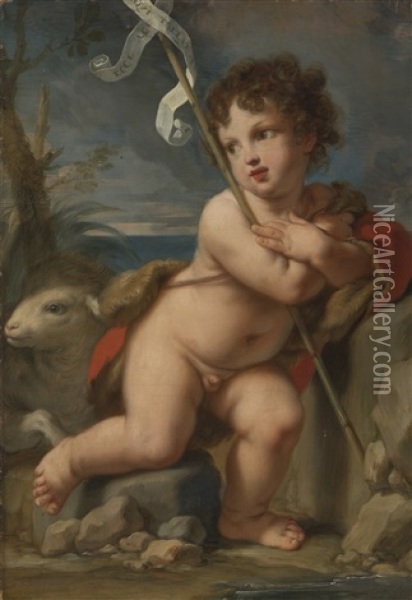 Young Saint John The Baptist Oil Painting - Elisabetta Sirani