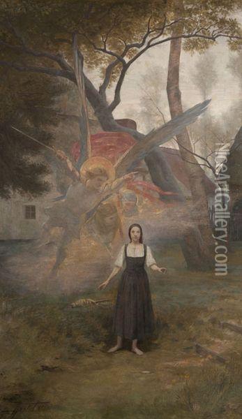 La Vision De Jeanne D'arc Oil Painting - Pierre Fritel