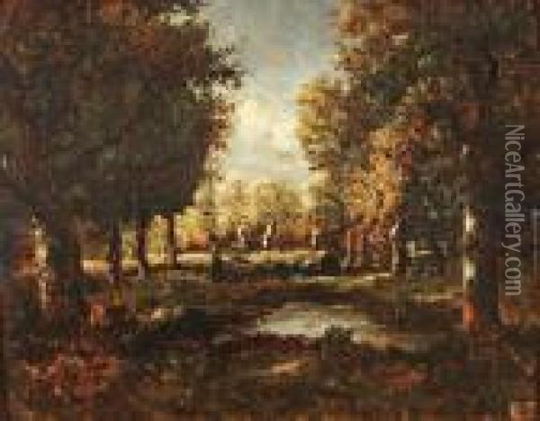 La Clairiere En Foret De Barbizon Oil Painting - Narcisse-Virgile D Az De La Pena