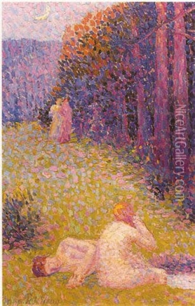 Baigneuses Dans Un Paysage Oil Painting - Hippolyte Petitjean