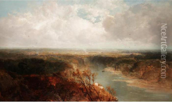 Near Richmond, Yorkshire Oil Painting - James Webb