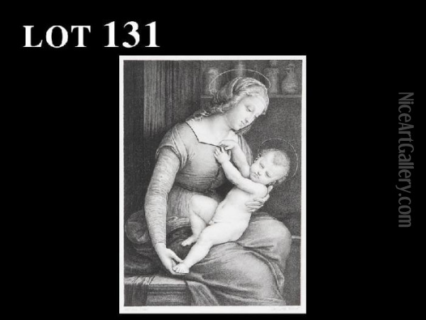 The Virgin And Child (by F. Gaillard) Oil Painting - Raphael (Raffaello Sanzio of Urbino)