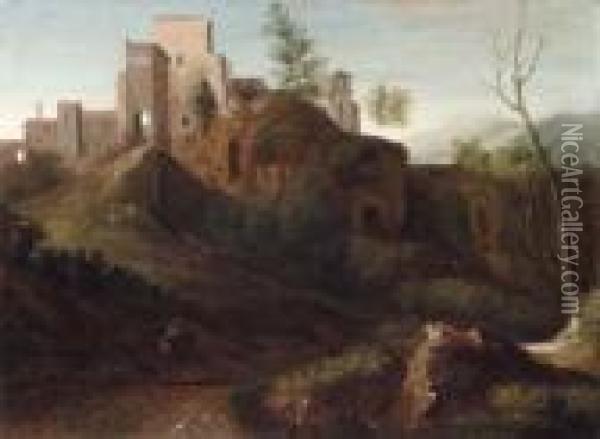 Veduta Di Ariccia Oil Painting - Gaspard Dughet Poussin