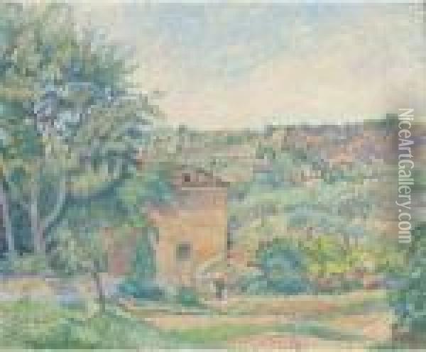 Le Lauron, Cotignac Oil Painting - Lucien Pissarro