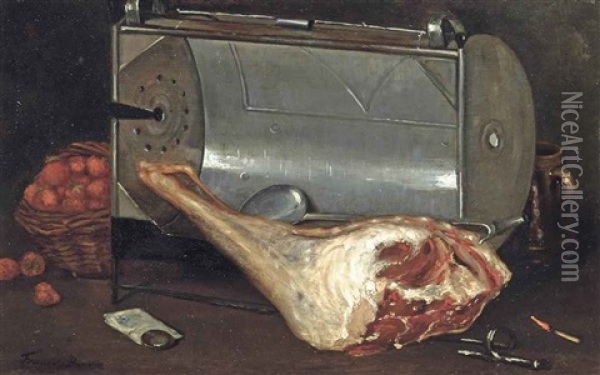 Cuisse D'agneau Oil Painting - Francois Bonvin