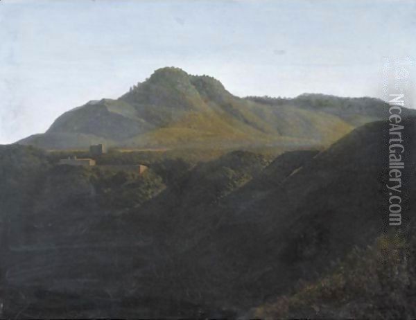 View Of Monte Cavo, Near Albano Oil Painting - Jean-Joseph-Xavier Bidauld