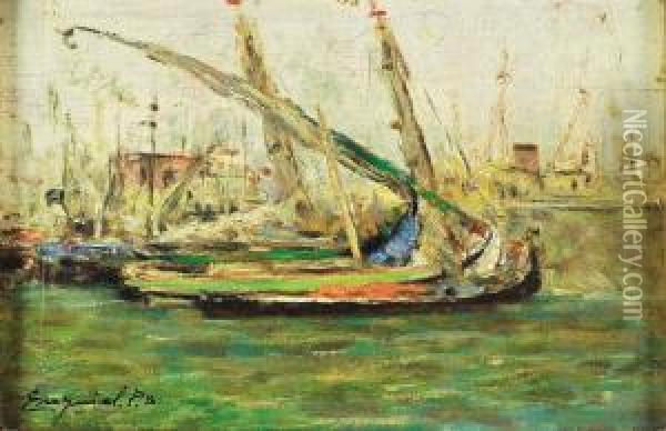 Barcos No Cais Oil Painting - Ezequiel Pereira