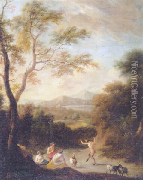 Danse Du Faune Oil Painting - Cornelis Van Poelenburgh