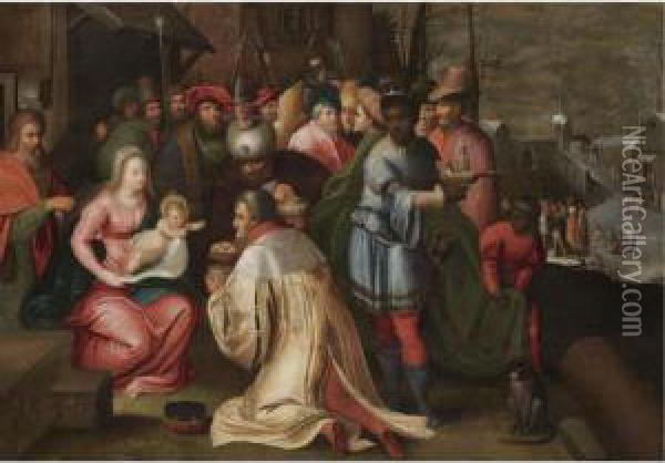 The Adoration Of The Magi Oil Painting - Kasper or Gaspar van den Hoecke