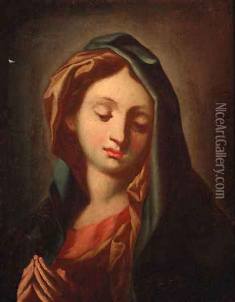 The Madonna at prayer Oil Painting - Carlo Maratta or Maratti