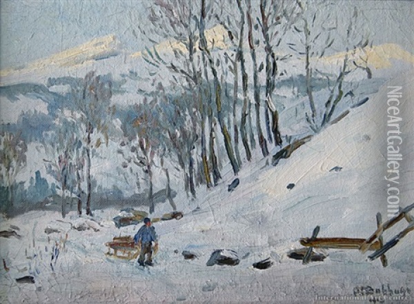 Winter Scene Oil Painting - Herbert Ivan Babbage