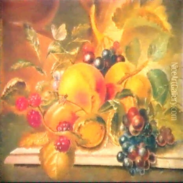 Fruchtestilleben Oil Painting - William Jabez Muckley