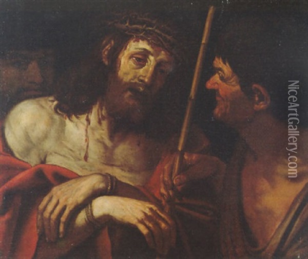 The Mocking Of Christ Oil Painting - Gioacchino Assereto