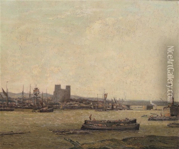 Rochester Harbour Oil Painting - George Graham
