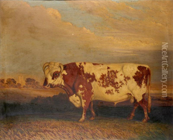 The Prize Bull Oil Painting - Thomas Henwood