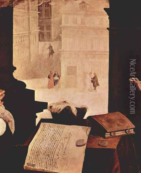 Apotheosis of St. Thomas Aquinas, detail Oil Painting - Francisco De Zurbaran