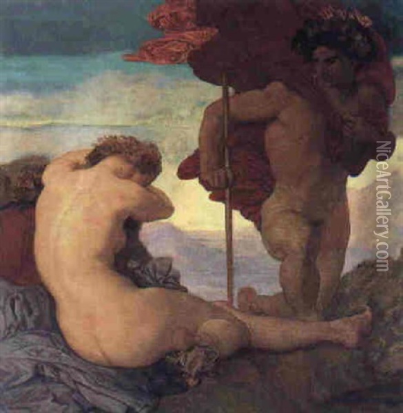 Bacchus Findet Ariadne Oil Painting - Rudolf Jettmar