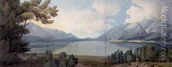 Derwentwater from the South, 1786 Oil Painting - Francis Towne