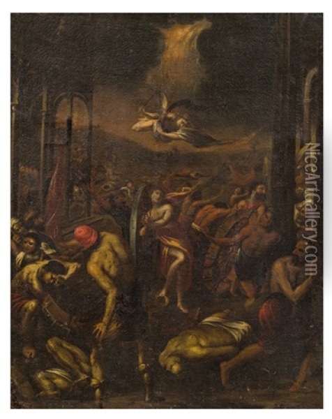 The Martyrdom Of St. Catherine Oil Painting - Scipione Compagno