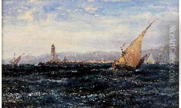 Barque De Peche Pres De Tarifa Oil Painting - Edwin Hayes