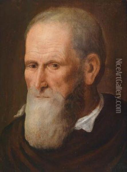 Portrait Of A Bearded Elderly Man Oil Painting - Thomas De Keyser