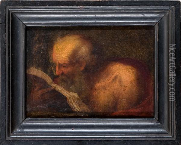 San Girolamo Legge Le Sacre Scritture Oil Painting - Annibale Carracci
