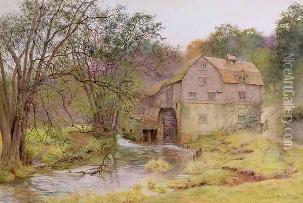 The Never Failing Brook, The Busy Stream, 1898 Oil Painting - Wilmot, R.W.S. Pilsbury