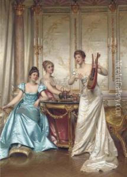 The Charming Performance Oil Painting - Charles Joseph Frederick Soulacroix